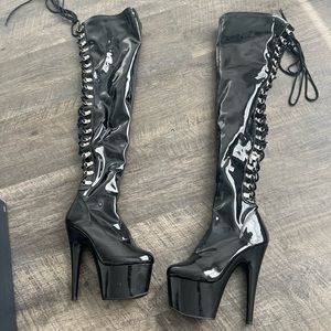 Pleaser platform boots (over the knee)